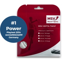 MSV Tennissaite Hepta Twist (Haltbarkeit+Spin) weiss 12m Set